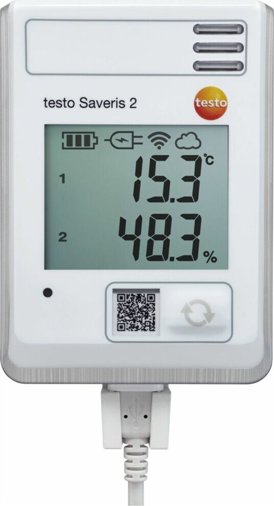 Testo Saveris 2-H1 Funk-Datenlogger, integrierte Temperatur- und Feuchtefühler