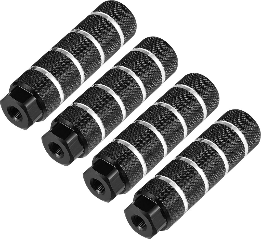4 Stueck Hintere Fussrasten fuer BMX MTB Fahrraeder Passend fuer 3/8 Zoll Achsen Schwarz