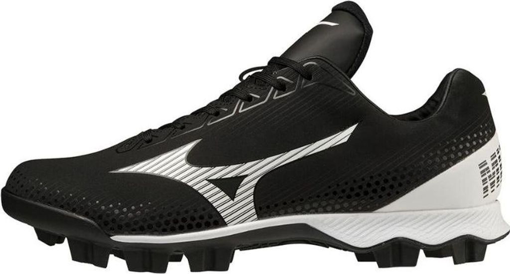 Mizuno Wave Lightrevo (320681) 8,5 Black/White Baseball/Softball Schuhe | Molded Cleats Stollen