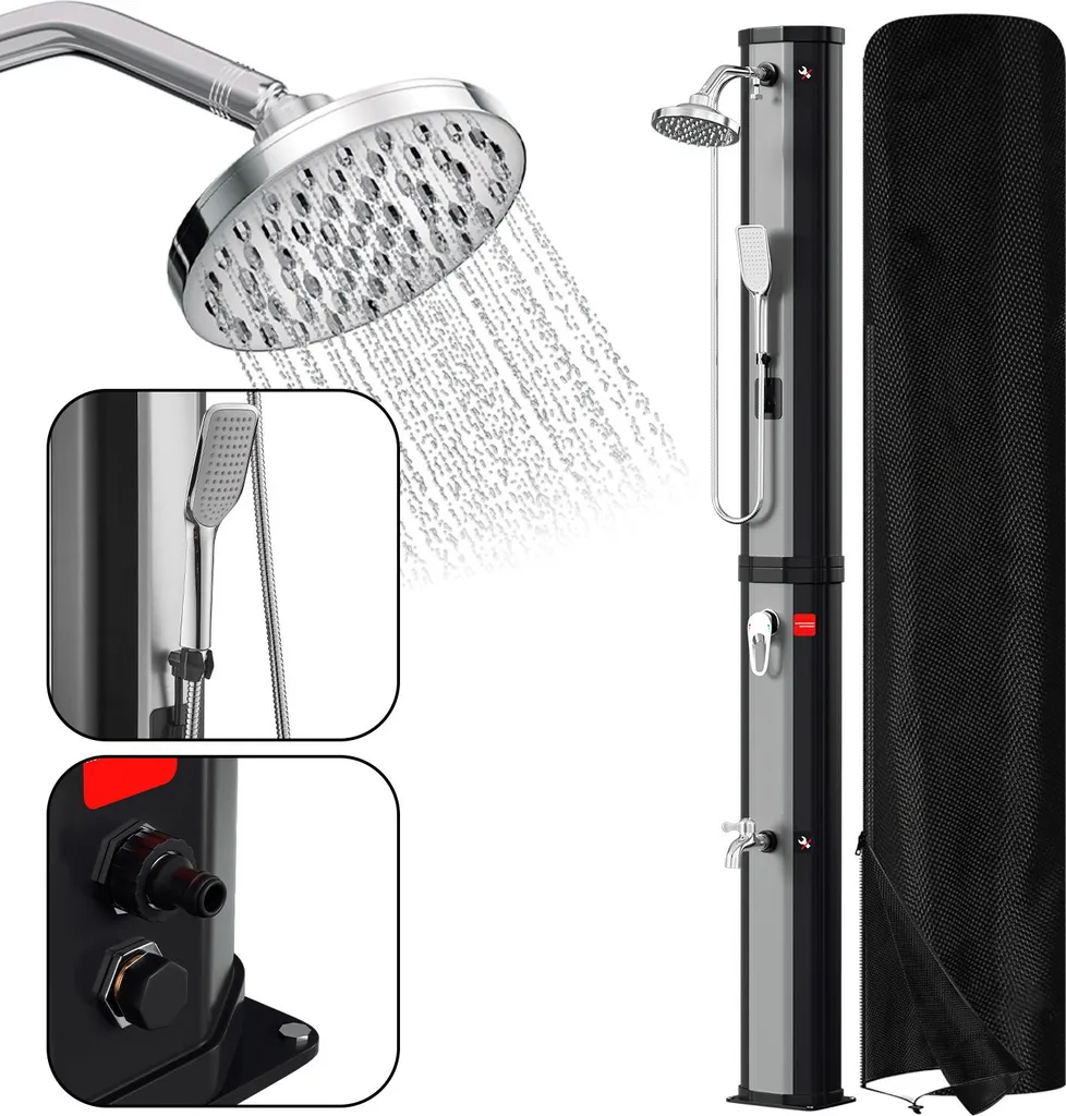 Colonne de douche solaire de jardin 60L Izrielar pour piscine et camping