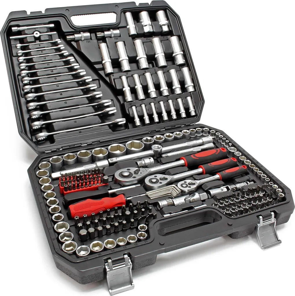 Ne manquez plus d'outils avec ce coffret clé à cliquet de 215 pièces