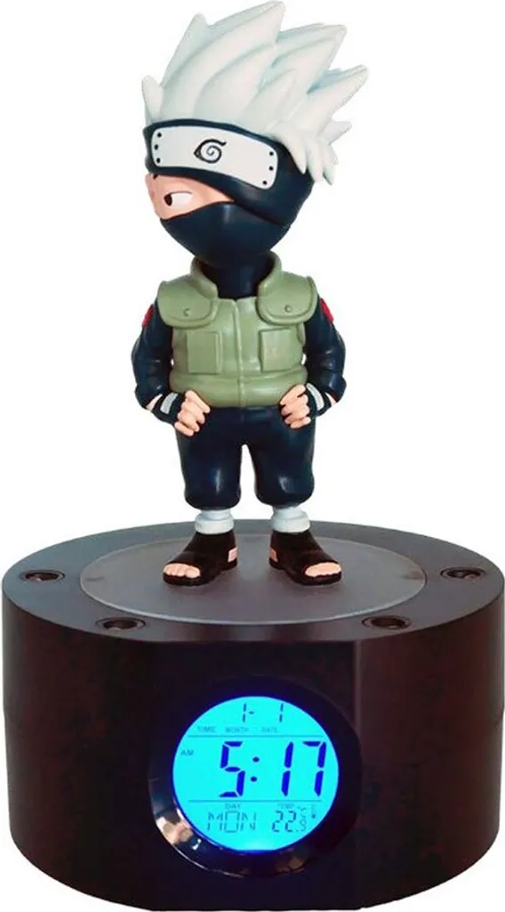 Réveil Enfant Lumineux Kakashi Naruto 18cm Horloge Digitale LCD