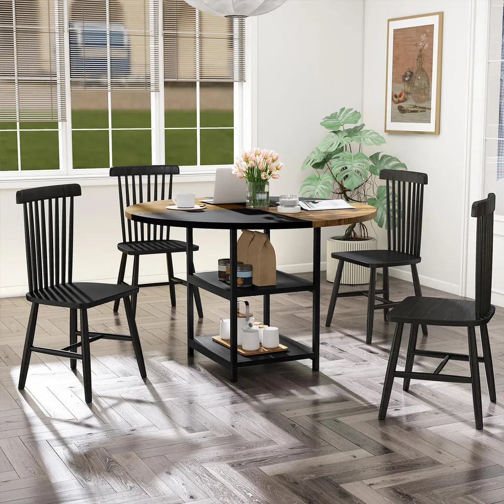 Table à manger ronde 120cm stable et robuste pour gagner de l'espace - 2