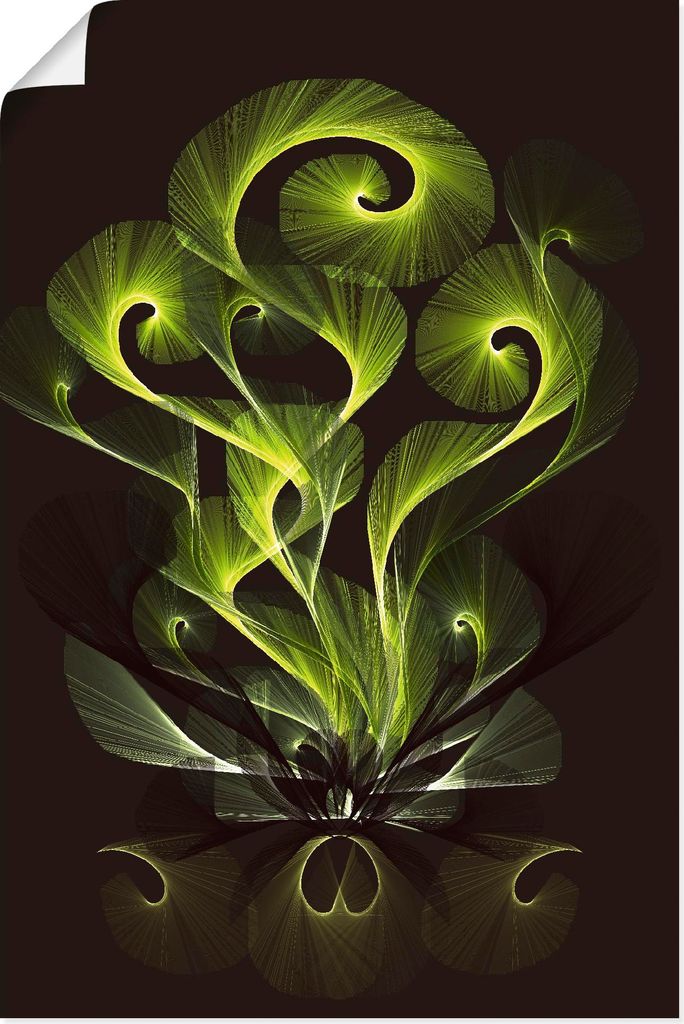 ARTland Poster Leuchtfarn filigran Größe: 20x30 cm