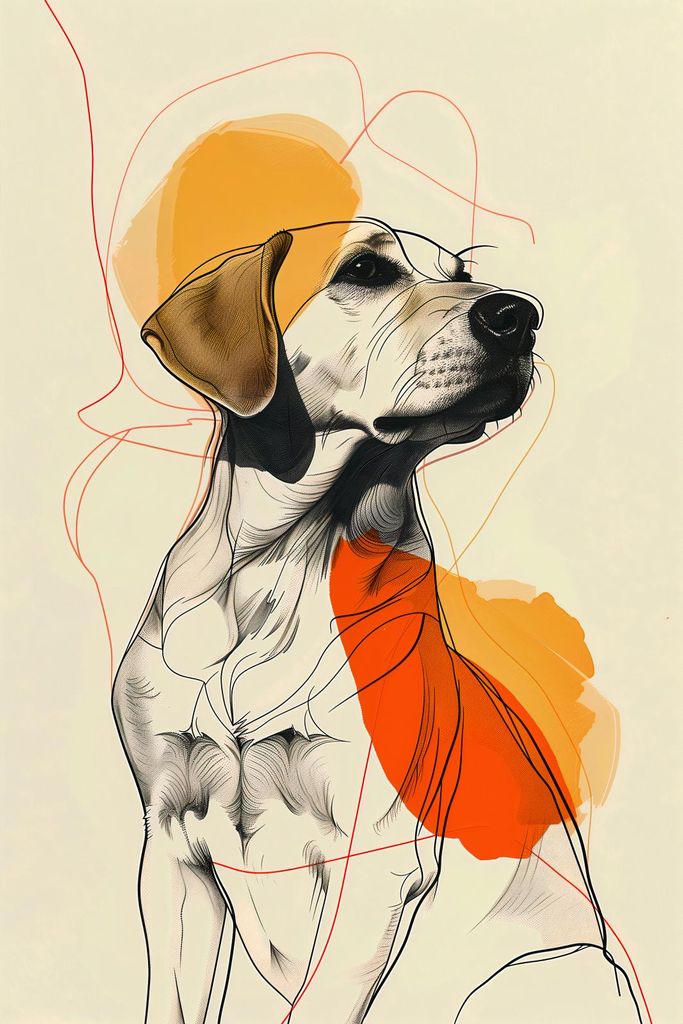 Plakat 30x45cm Skizze der Hundewürde