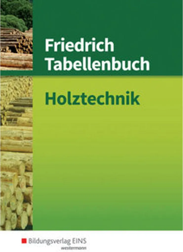 Aide-Mémoire Menuiserie Friedrich Tabellenbuch Holztechnik Complet