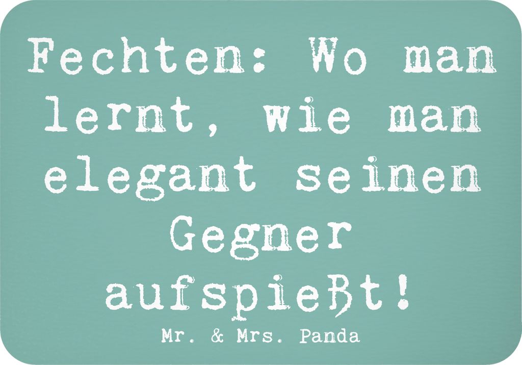Mr. & Mrs. Panda Kühlschrankmagnet Spruch Fechten Eleganz - Meeresbrise - Geschenk, Disziplin, Pinnwandmagnet, Handgefertigte Produkte, holzmagnet...