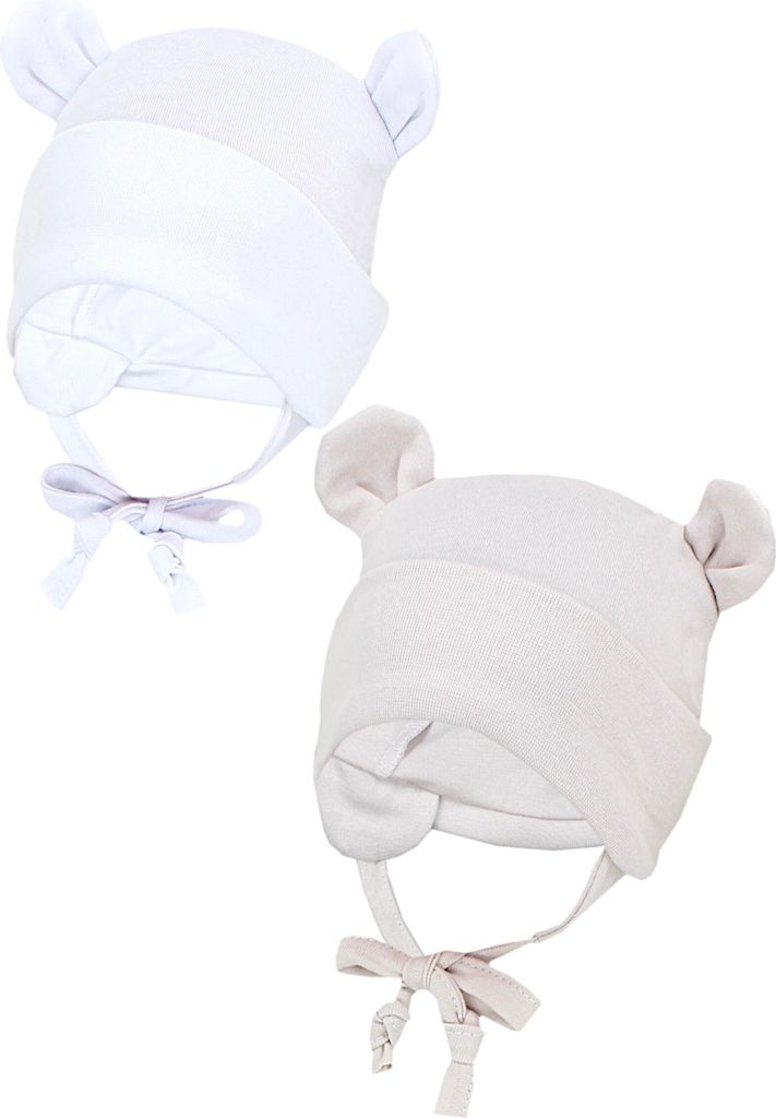 TupTam Baby Erstlingsmütze mit Ohrenklappen 2er Pack, Produktbild 1