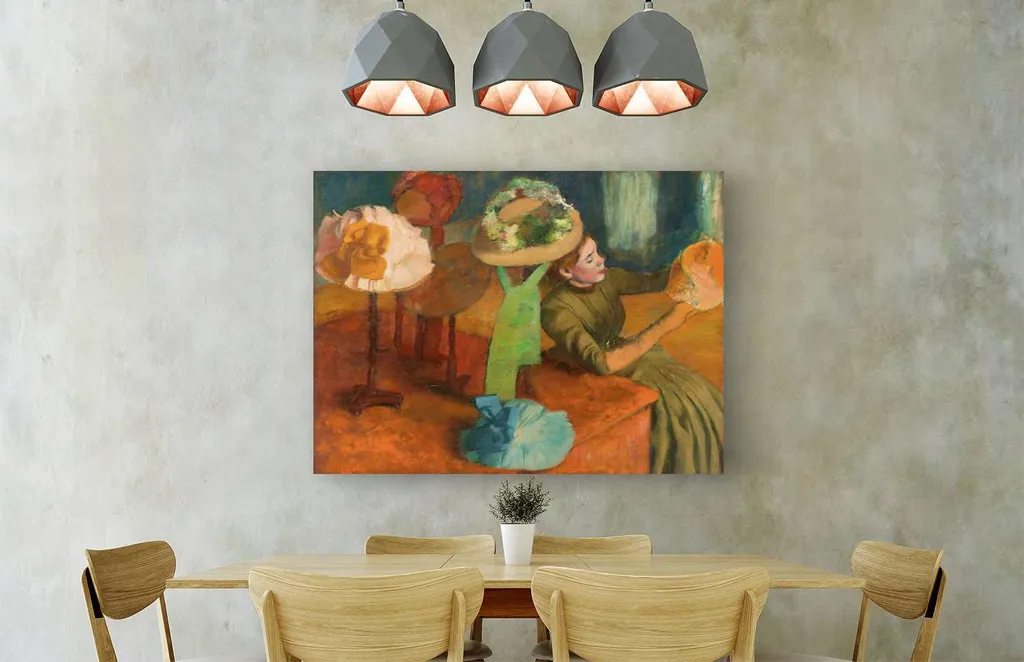 Décoration Murale Tableau sur Toile Degas Modiste Format 100x70cm - 2