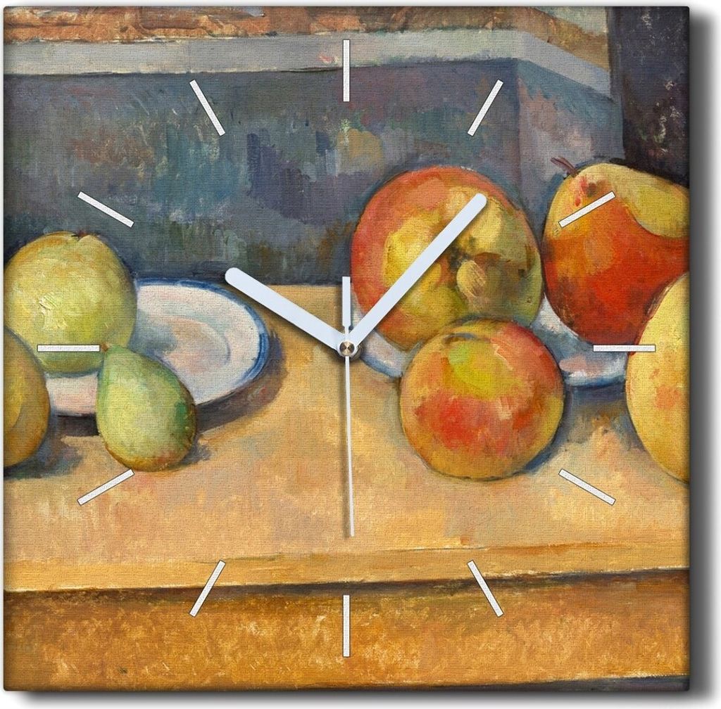 Coloray Hodiny Unikátní 30x30 cm Tiché hodiny Pro obývací pokoj a kuchyň Nástěnné hodiny Plátno Černé ručičky hodin - Stále hrušky ...