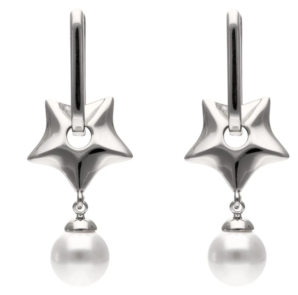 Boucles d'oreilles NAHIMA argentées pour femmes - Taille Unique Élégante
