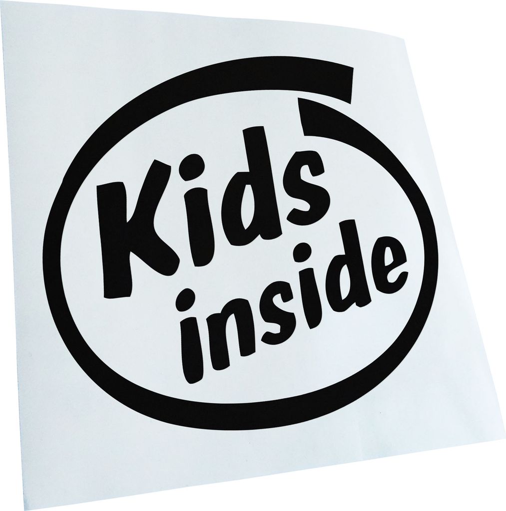 Kiwistar - Autoaufkleber - Kids Inside Heckscheibe - Aufkleber für Auto Kfz Fahrrad, LKW, Truck Mofa