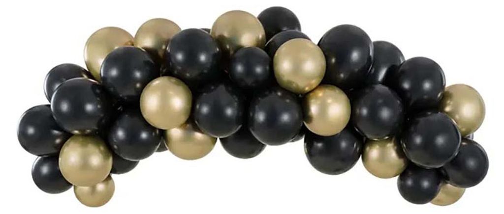 Balónová girlanda DIY černá zlatá 200cm Obrázek produktu 