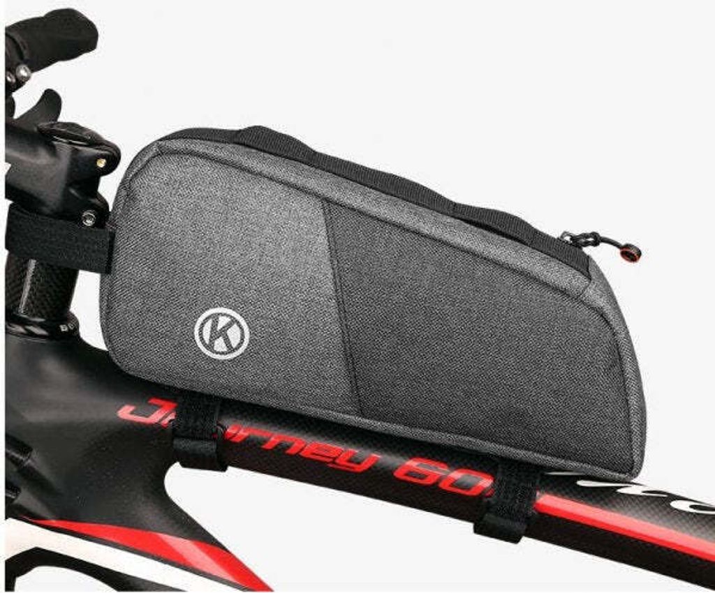 Fahrrad Tasche Befestigung in Schwarz Grau wasserfest für Lampe Fahrradpumpe