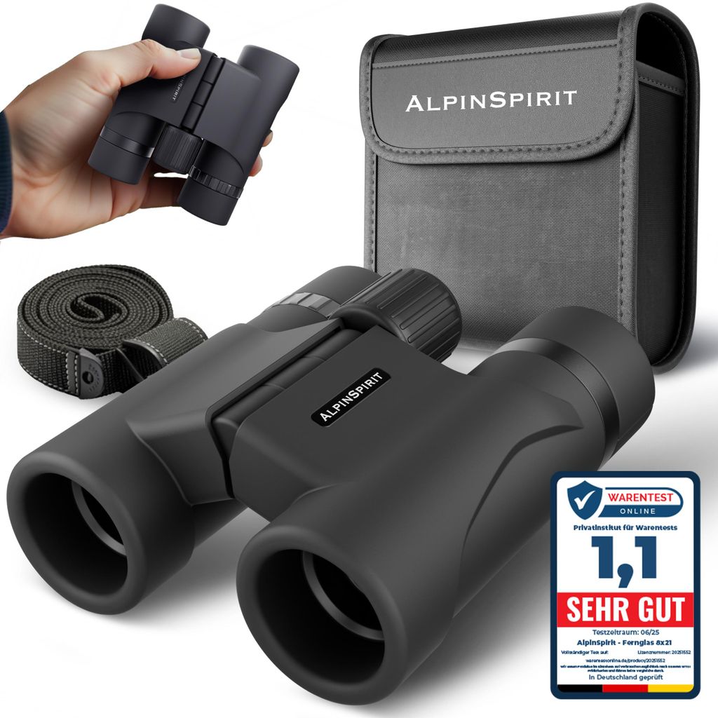 AlpinSpirit Taschenfernglas 8x21 - Mini Fernglas - leicht & Produktbild 