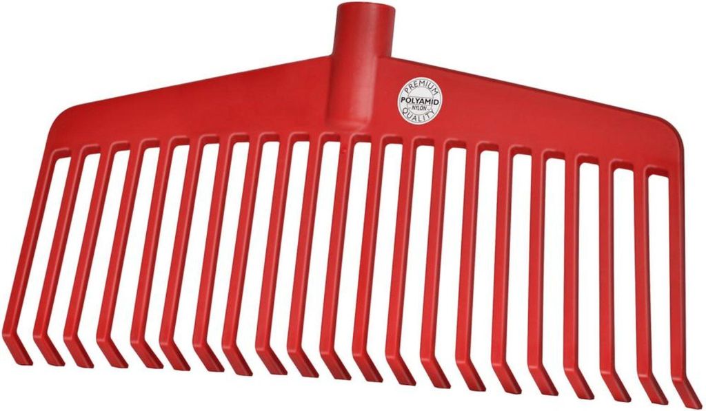 Idealspaten Laubbesen Nylon rot 21 Zinken, Arbeitsbreite 38 cm