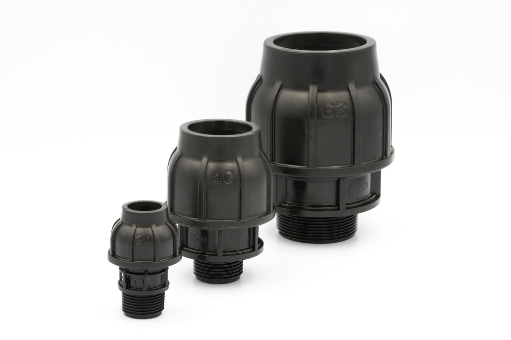 Gebo PE Rohr Anschluß 25 mm x 1 Zoll Aussengewinde Verschraubung Übergang