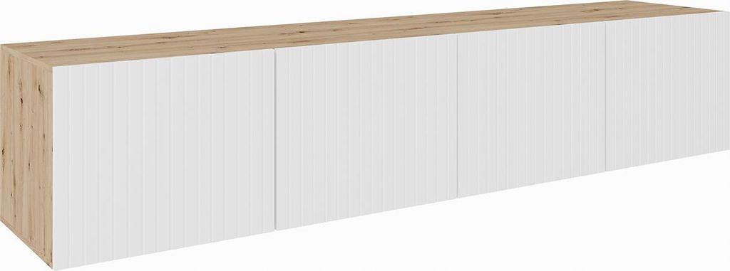 MEBLINI TV-Schrank 200cm Lang - Fernsehschrank - TV Lowboard Industrial - Unterschrank für Fernseher - TV-Unterschrank - TV-Schrank - Hängeschran...