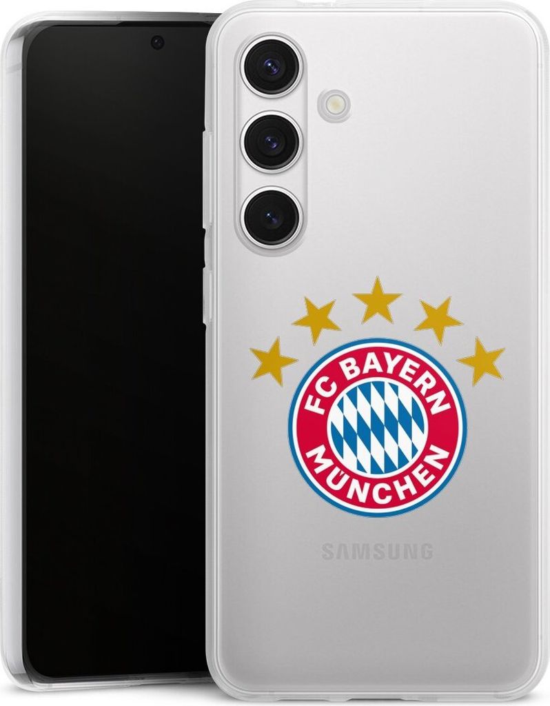 DeinDesign Handyhülle für Samsung Galaxy S24 Silikon Hülle Case Smartphone Schutzhülle FC Bayern München FCB Sterne