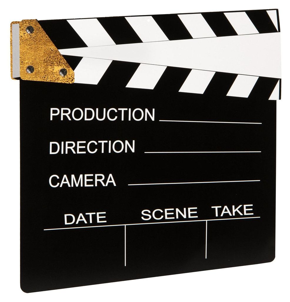 Deko Filmklappe Hollywood 28 x 28,5 cm - Einheitsgröße
