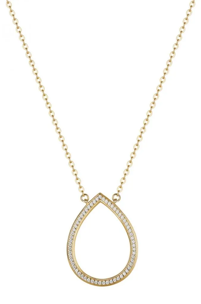 Collier Cape Sofia RZSO06 plaqué or et zircone cubique éclatant