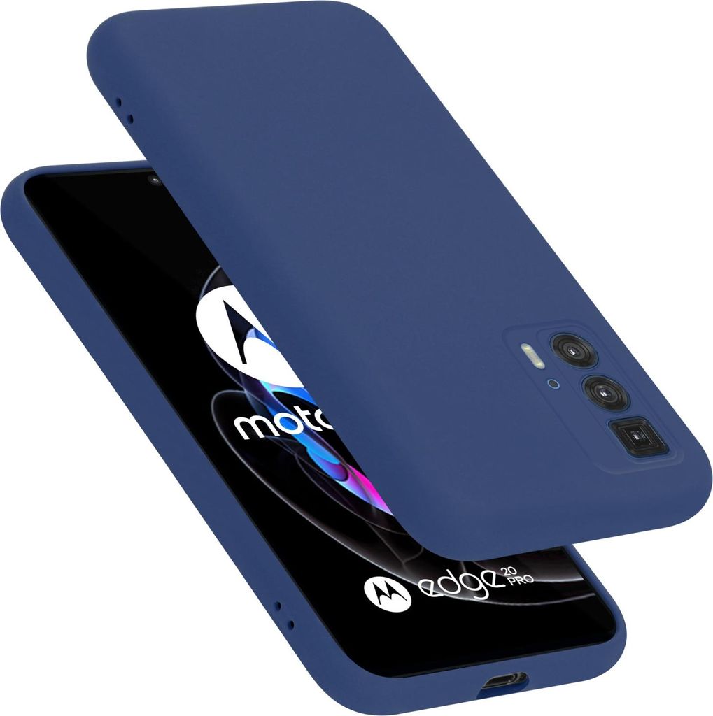 Cadorabo Schutzhülle für Motorola EDGE 20 PRO / EDGE S PRO Hülle in Blau Handyhülle Case Cover TPU Etui