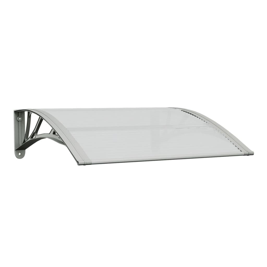 vidaXL Türvordach Grau und Transparent 80x75 cm Produktbild 