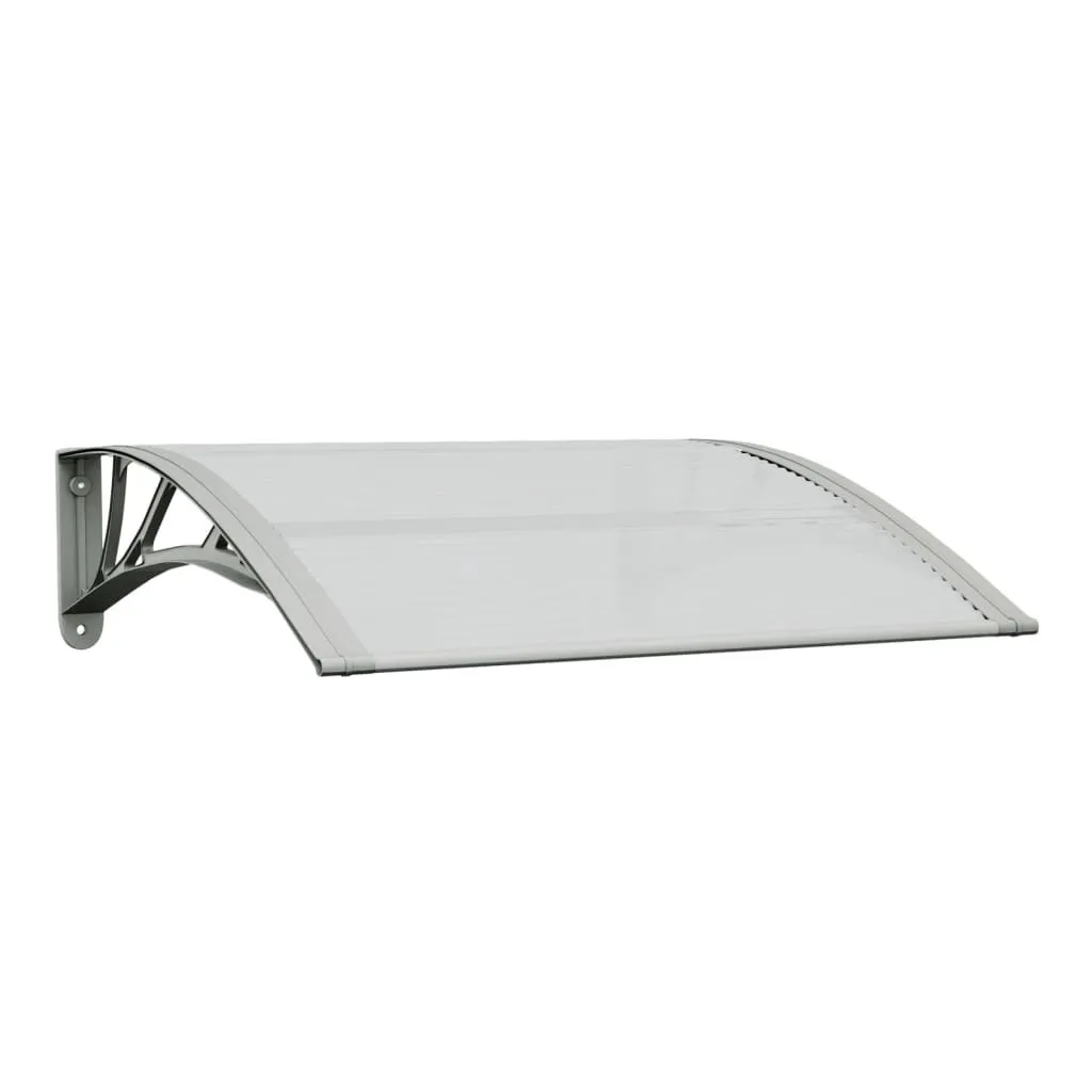 Pensilina vidaXL 80x75 cm: Tettuccio Policarbonato Grigio Trasparente