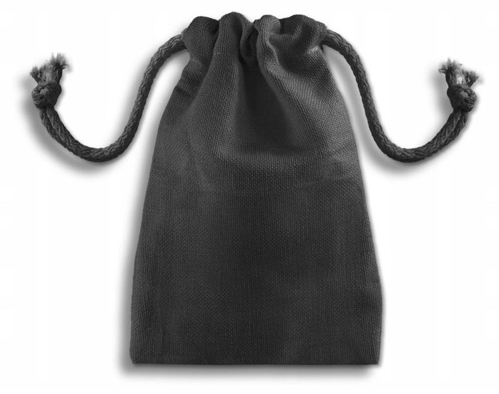 Čierne bavlnené darčekové vrecko 10×15 cm – 280 g vrecko so Obrázok produktu 
