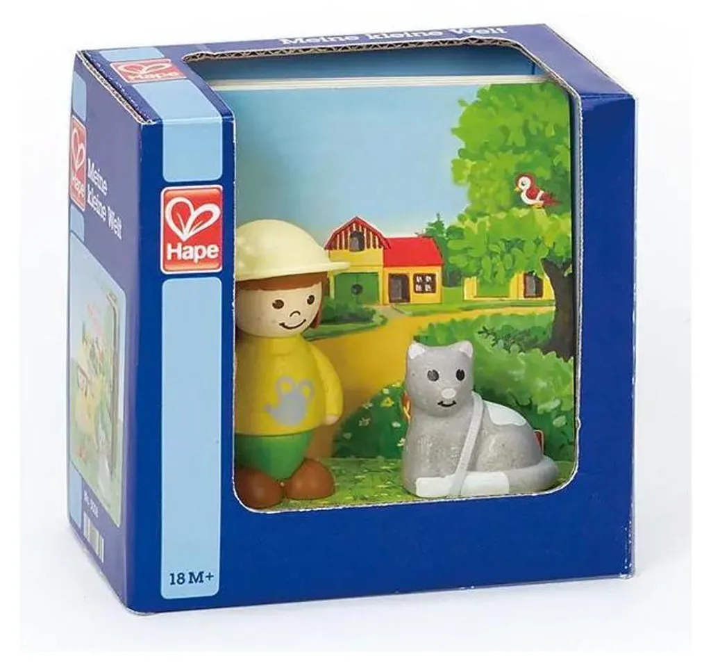 Hape Mon Petit Monde Mon Chat Minka E5008 - Jouet Premier Âge en Bois