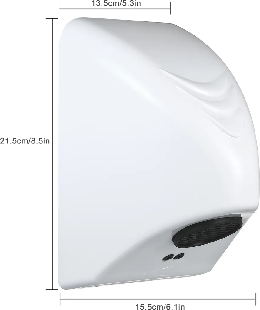 Petit sèche-mains automatique 600W - Sèche-mains mural silencieux - 4