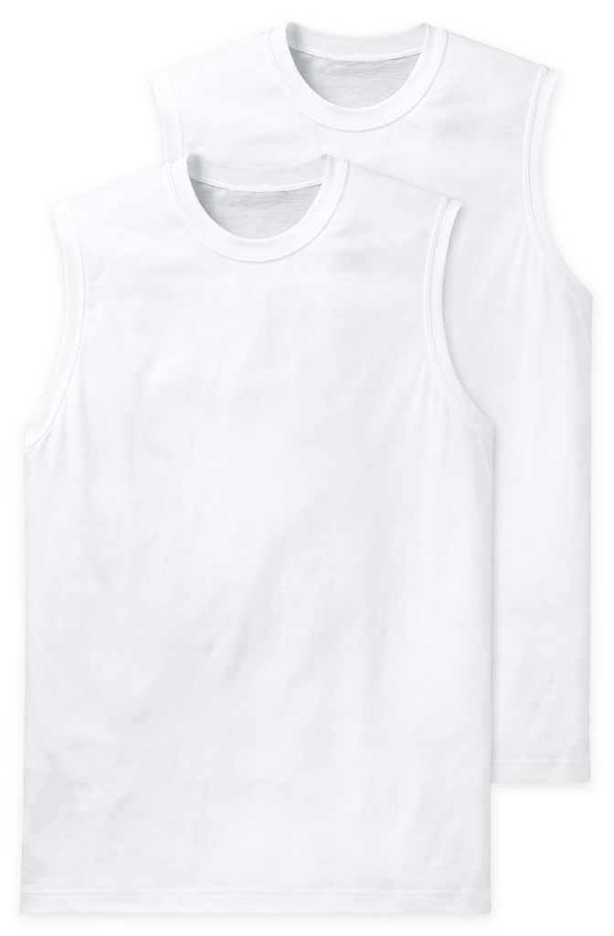 Schiesser Herren Unterhemd Shirt 0/0 Arm, 2er Pack, Gr. Produktbild 