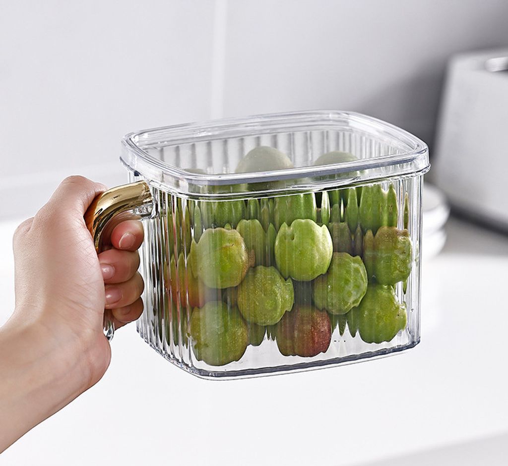Kunststoff Küche Lebensmittel Behälter Mit Griff Gemüse Aufbewahrung Sbox Stapelbare Gewürz Dosen Kühlschrank Frisch Halten Obst Aufbewahrung ...