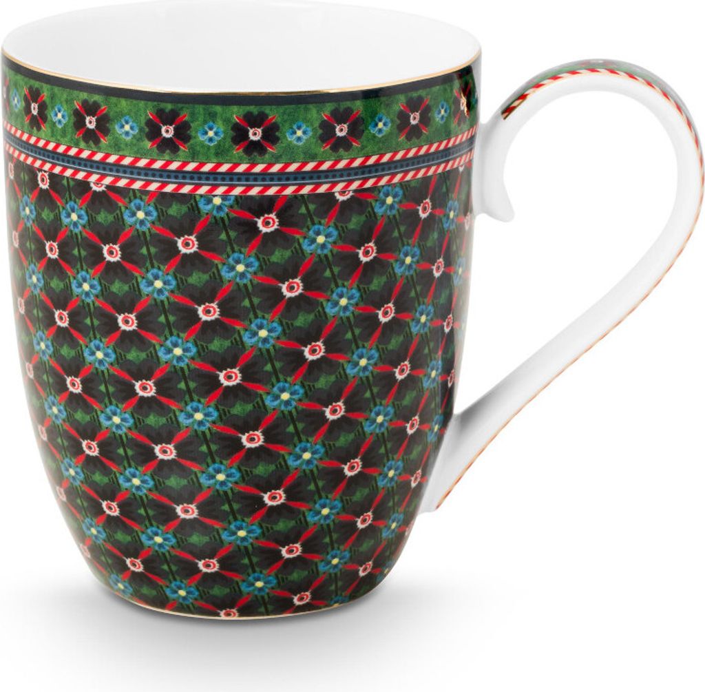 PIP STUDIO Berry Blues Henkelbecher XL clover green 450ml