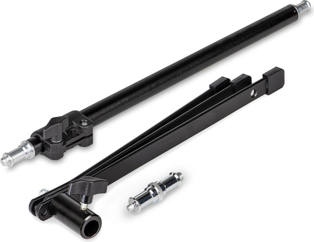 Walimex pro Boden Lampenstativ BL-K + Mittelsäule ausziehbar 45-80 cm, Lichtstativ mit 5/8 Zoll Spigot plus 1/4 und 3/8 Zoll Gewinde, Bodenstativ ...