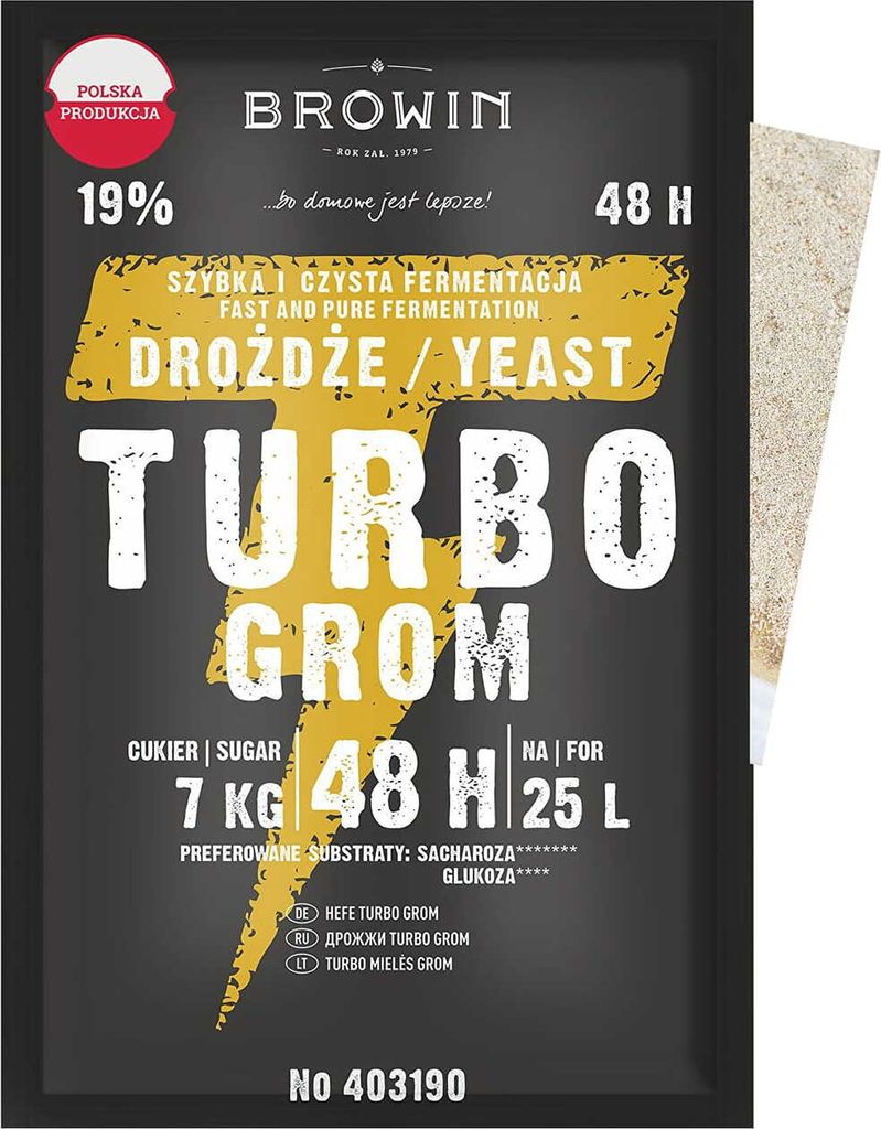 Turbo 19% 48 h vinné lihovarské kvasinky Obrázek produktu 