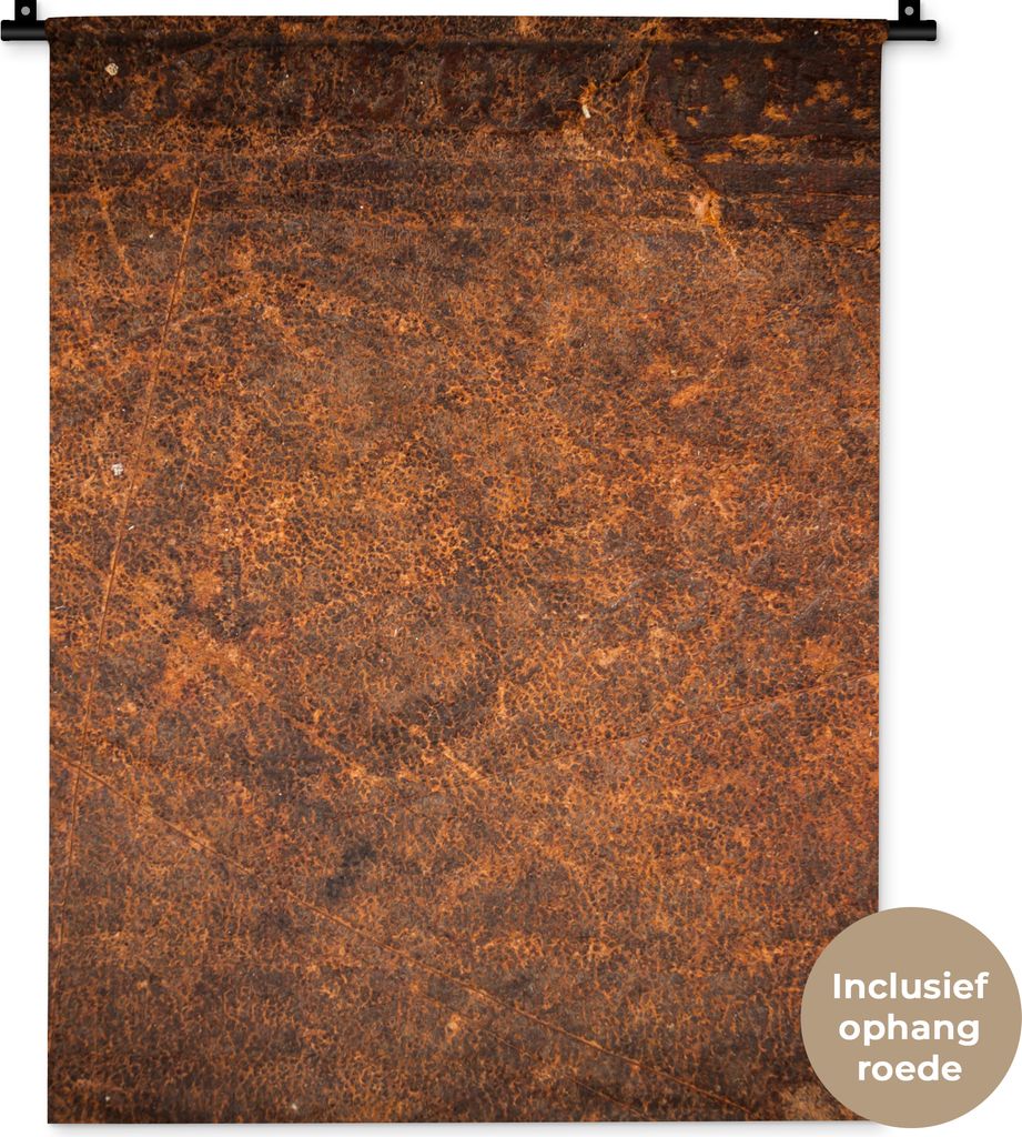 MuchoWow Wandteppich Wandbehang Leder - Textur - Braun - Orange 60x80 cm Tapisserie Dekoration Wandtuch - Decke - Wandtücher - Wohne