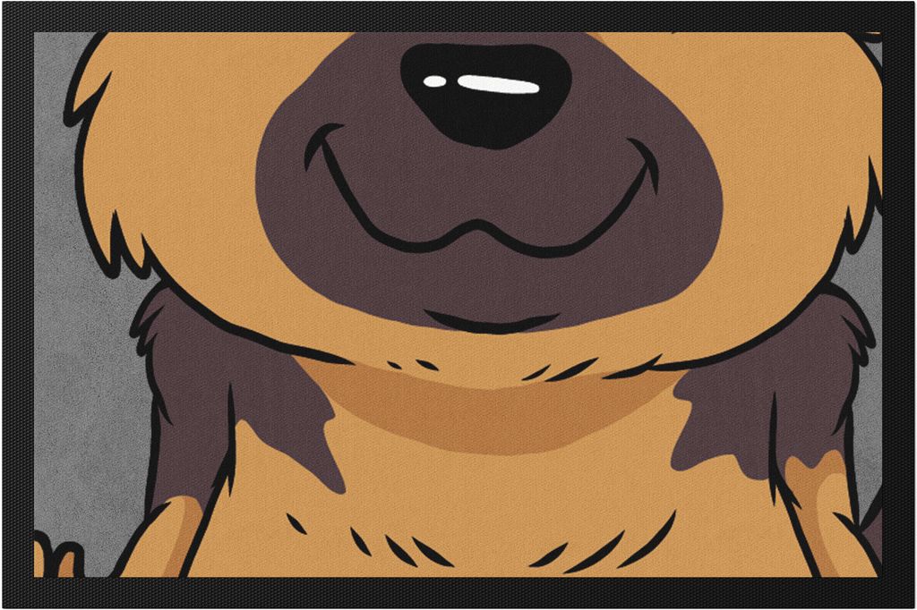 Anti-Stress Fußmatte Meditation Lustig Spruch Ironie Schäfer-Hund Geschenk-Idee Bürokollegen Chillen Yoga