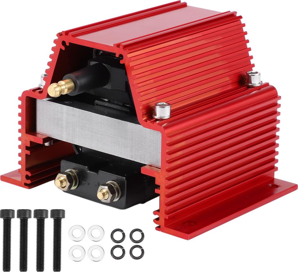 Universal Hochleistungs Niedrig OHM Widerstand Zündspule Für V8 Für Chevy für Ford Für Olds Für Pontiac Motoren Rot Männlich