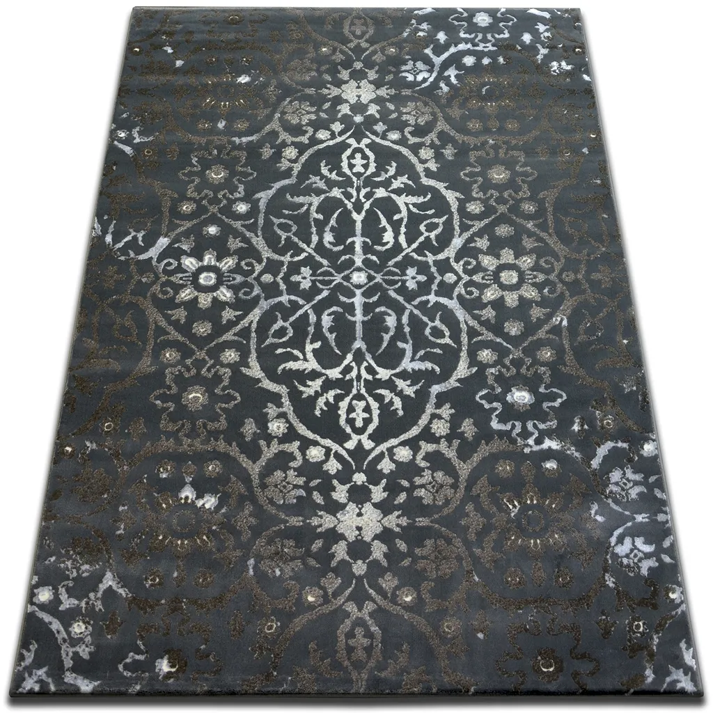 Tapis de Salon Gris Anthracite VOGUE 584 - Texture Douce 240x330 cm