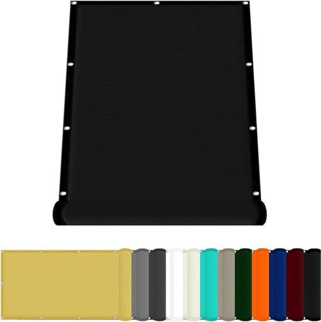 Schaduwdoek Pergola Terrassenshutz - Wasserfest Polyester - 150x800 cm - Schwarz