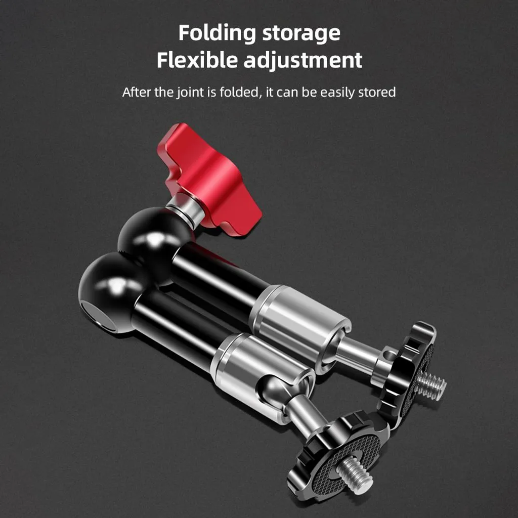 Bras magique réglable en aluminium robuste avec double tête rotative - 3