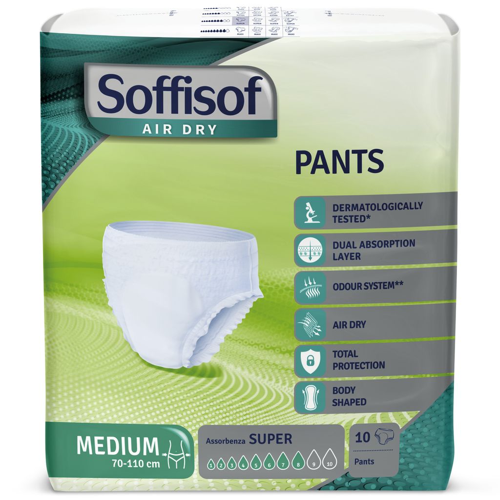 Soffisof Pants Super M – 10x Inkontinenzhosen – 8 Tropfen – Produktbild 