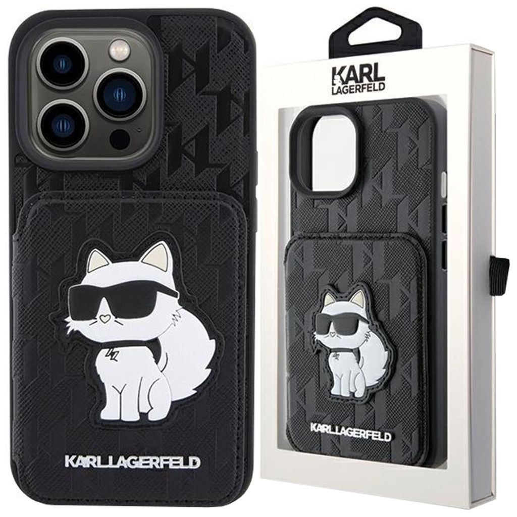 Etui Karl Lagerfeld Saffiano Cardslots Und Stand Monogram Produktbild 