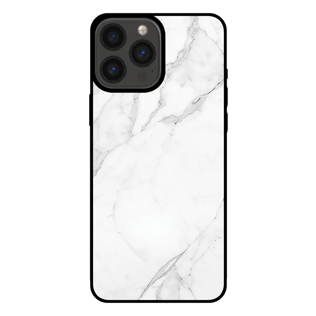 Cover Marmo iPhone 13 Pro Max Smartphonica - Custodia TPU Design Bianco