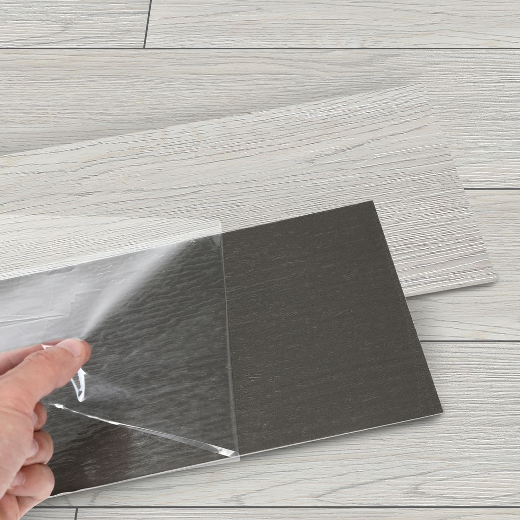 Aopunly Vinyl Laminat 5m² Selbstklebend Hellgrau 36 Nachbildung Dielen Design Bodenbelag gefühlsecht