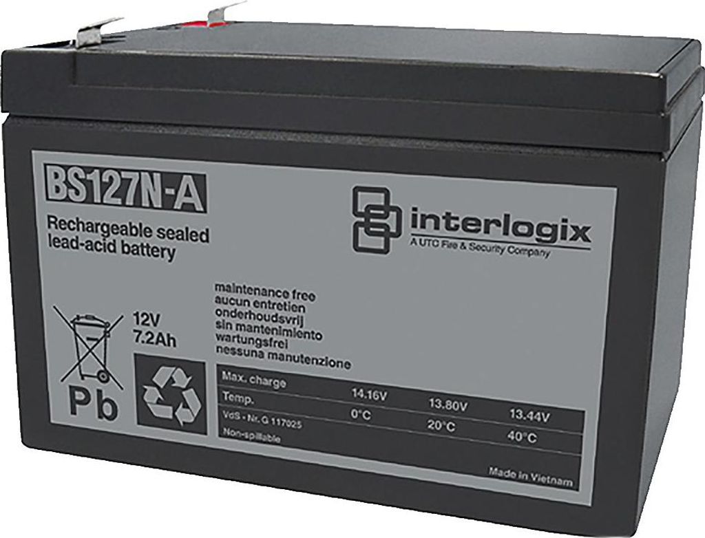 Batterie plomb-acide scellée 12 V 7,2 Ah pour Intrusion Image du produit 