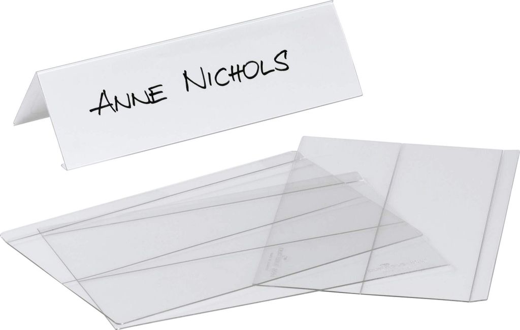 DURABLE Porte-noms de table 61/122x210 mm PET, 10 pc, Image du produit 