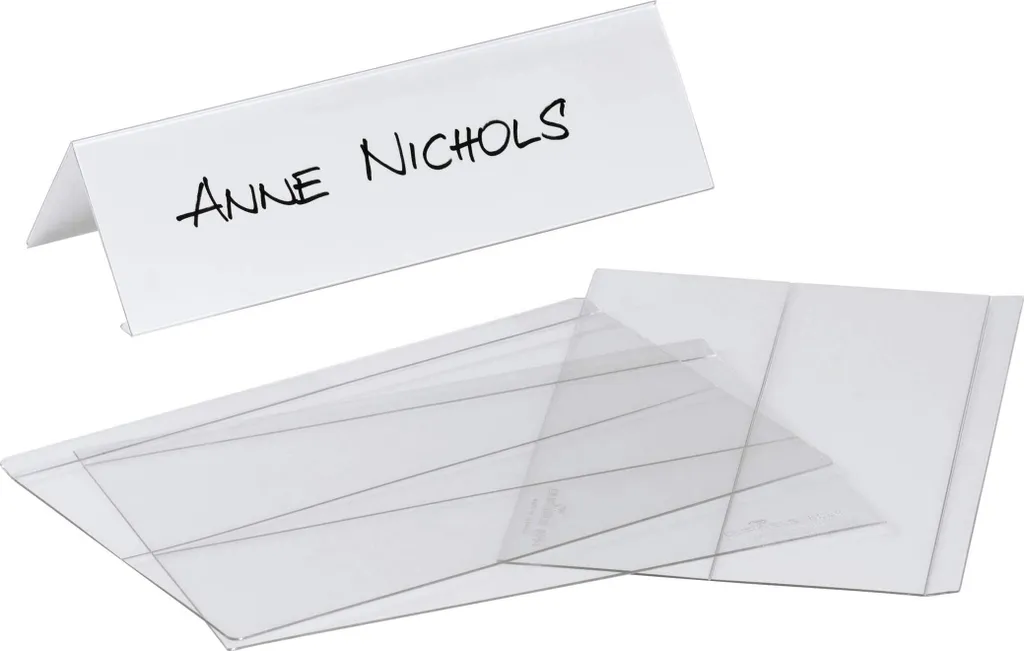 Support de nom pour séminaire et formation 210mm PET transparent x10