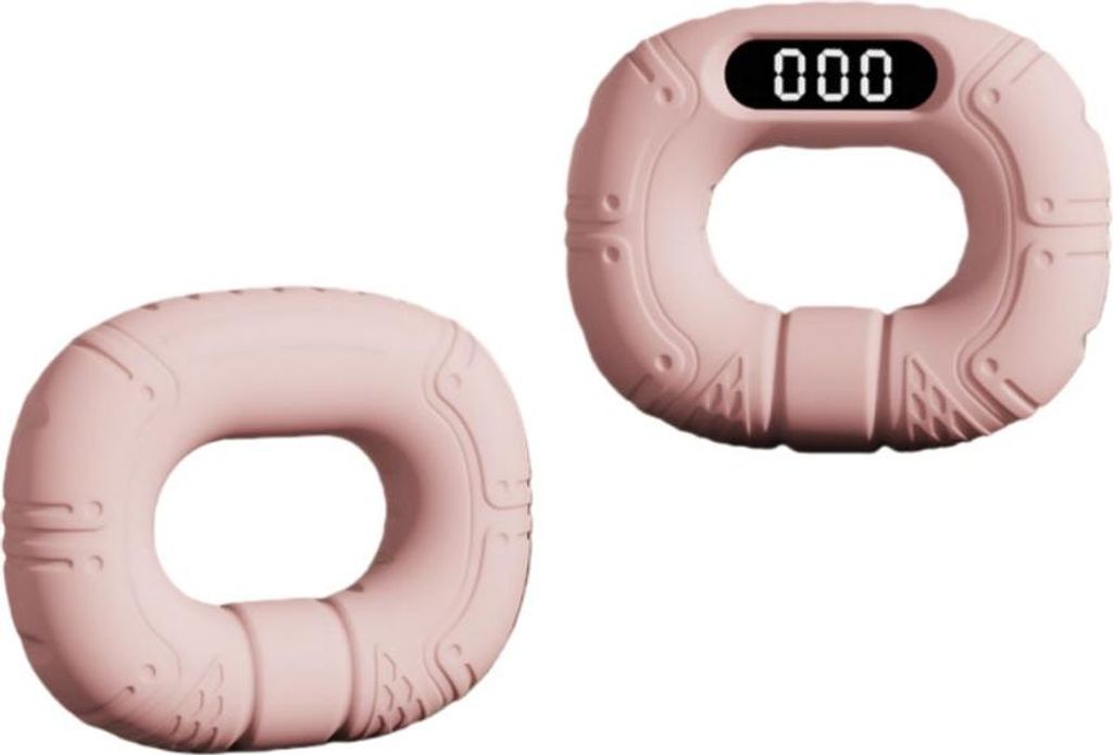 INF Smart Silikon Handtrainer mit Zählfunktion und Bluetooth, 2er Set Rosa